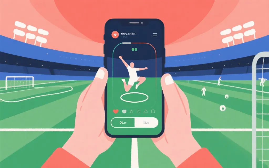 比赛临场盘口变化与情绪下注的概念插画